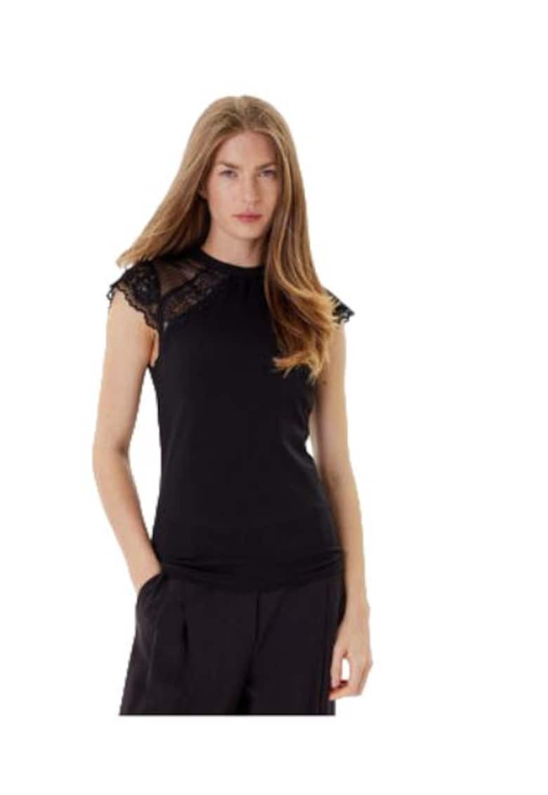Tricou dama - viscoza/poliamida/elastan - negru