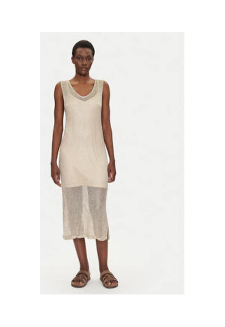 Rochie de seara - auriu - 70% viscoza - 30% fibra metalica