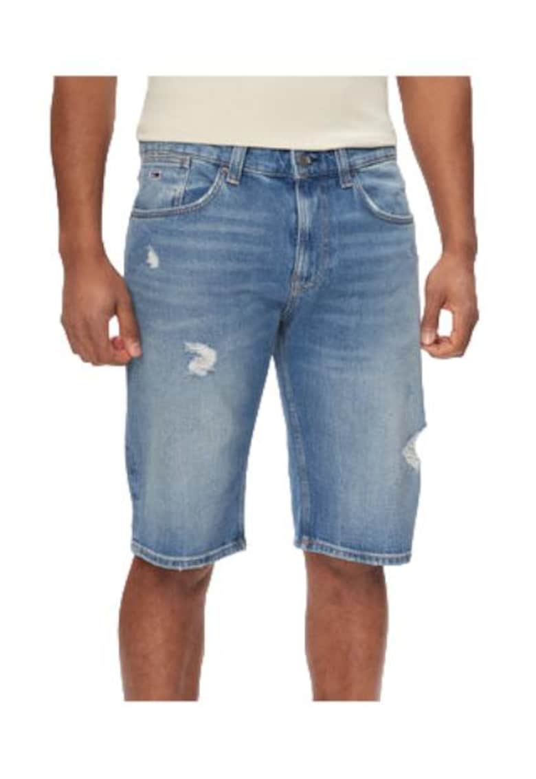 Blugi scurti barbati bumbac/elastan - Albastru