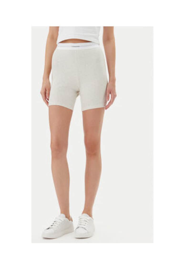 Pantaloni scurti de pijama pentru femei - bumbac/elastan - gri -