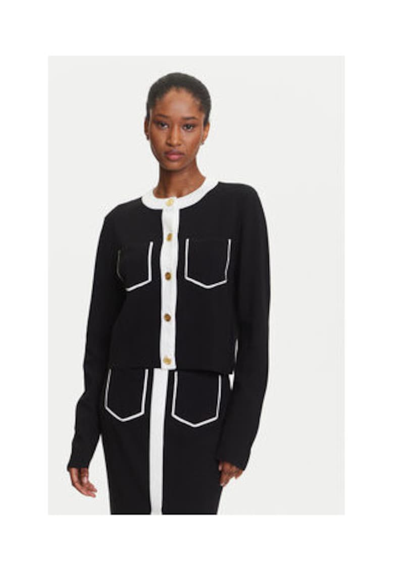 Cardigan de dama - Negru - 79% viscoza -