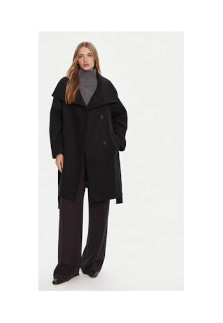Calvin Klein Palton dama - negru - 70% lana reciclata - 30% poliester -