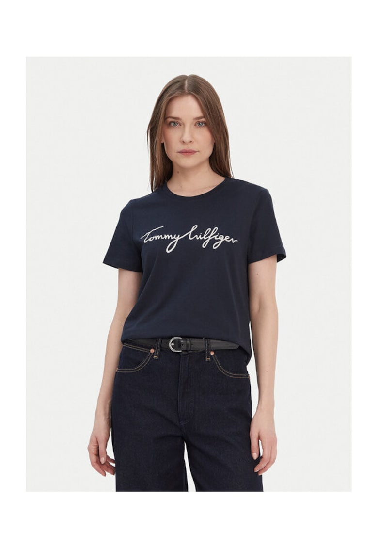 Tricou Dama - Bleumarin - 100% bumbac organic -