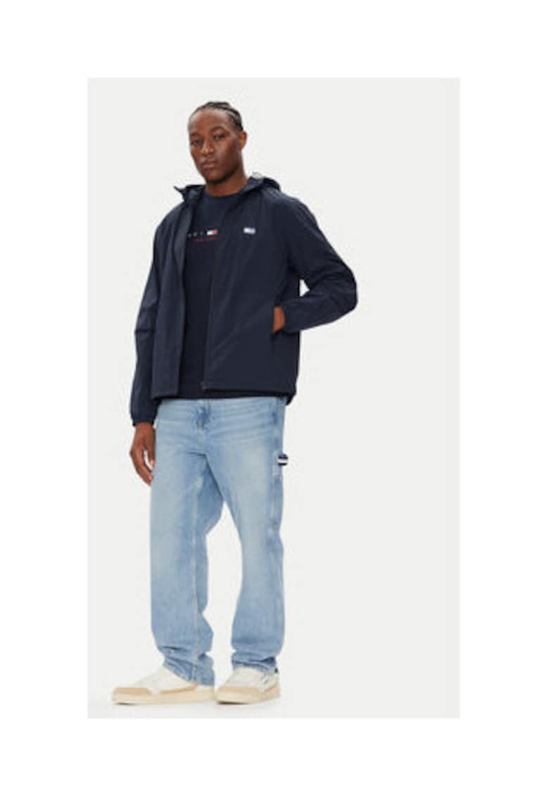 Jacheta de vant barbati - bleumarin - 100% nailon reciclat