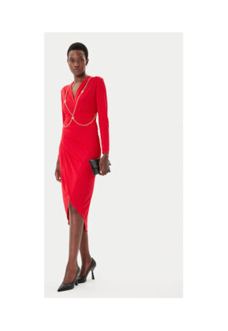 Rochie de cocktail - rosie - 95% poliester - 5% elastan -