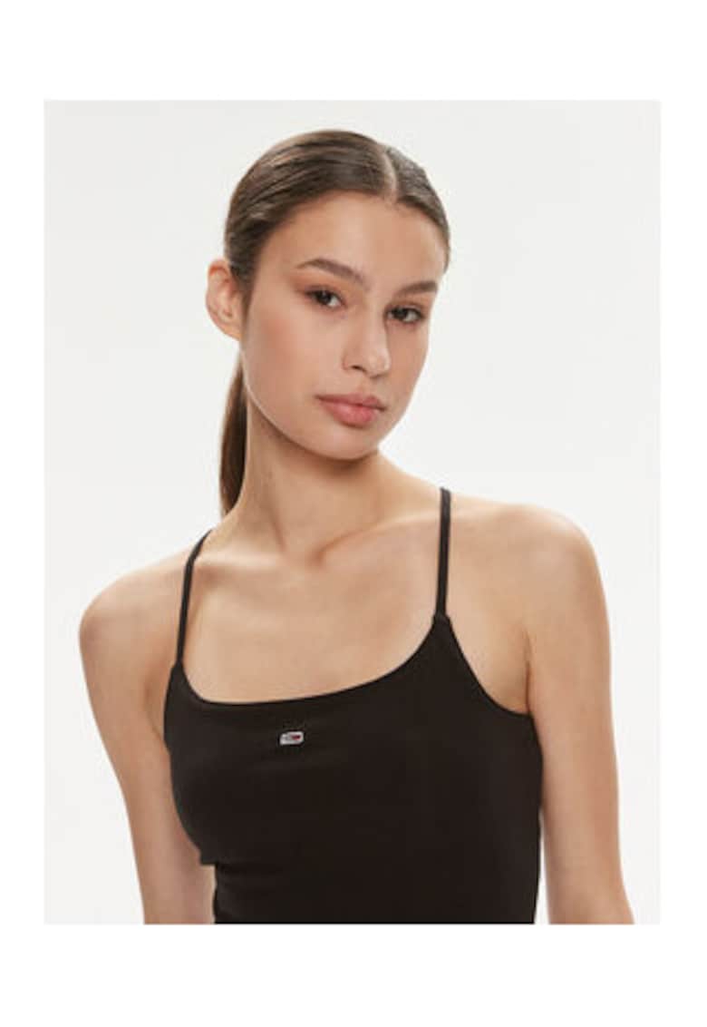 Rochie de vara Dama - Negru - bumbac si elastan