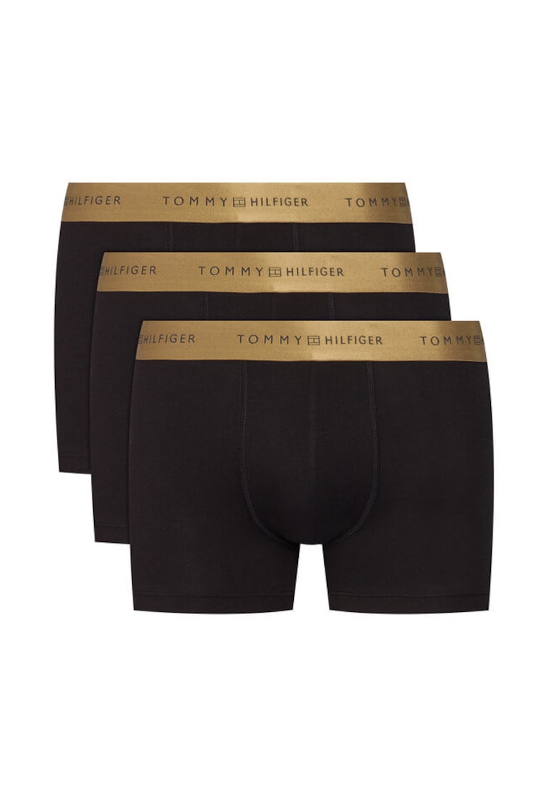 Set de 3 perechi de boxeri barbati - negru - bumbac/elastan