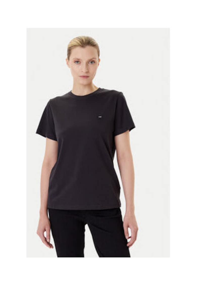 Tricou dama - negru - 100% bumbac