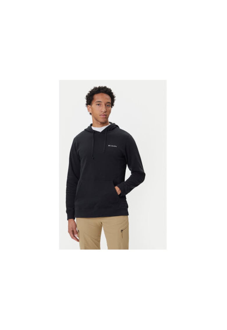 Hanorac sport barbati - bumbac/poliester - cu imprimeu - negru -