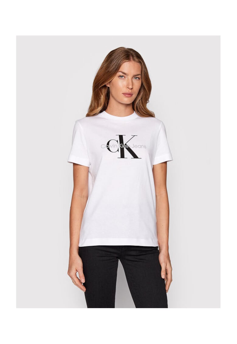 Tricou dama - alb - bumbac -