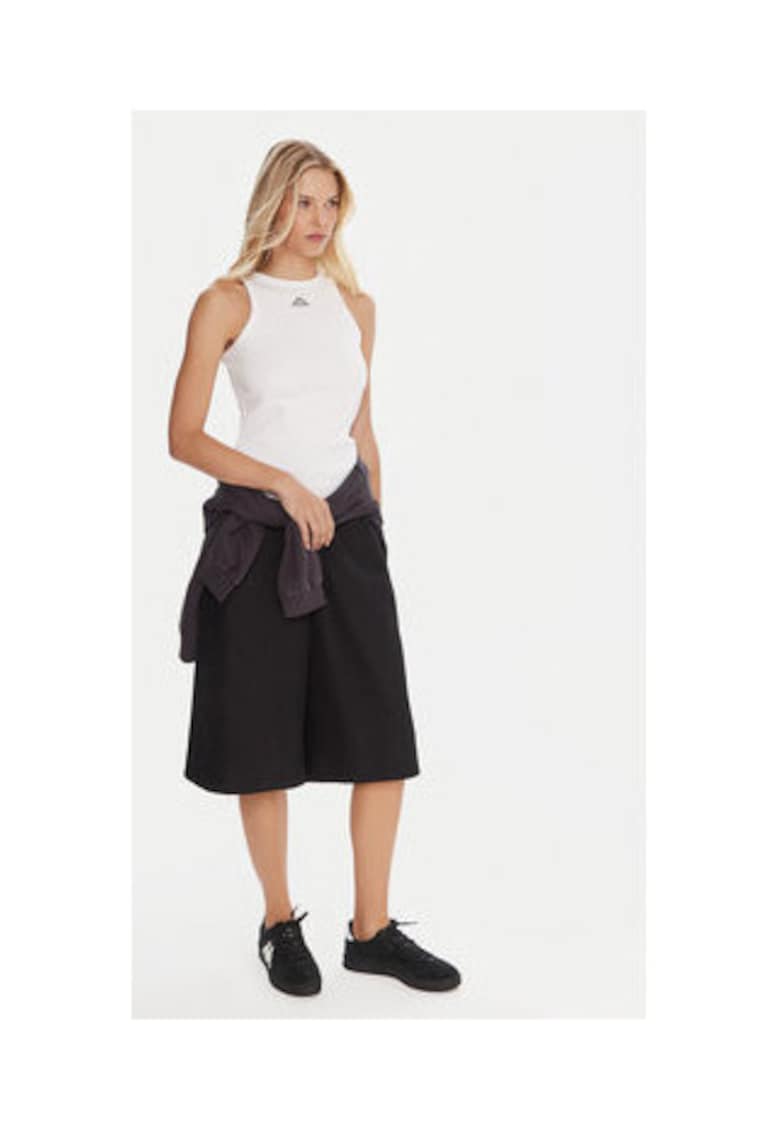 Set 2 maiouri Femei - Alb - Logo Negru - 98% bumbac - 2% elastan -