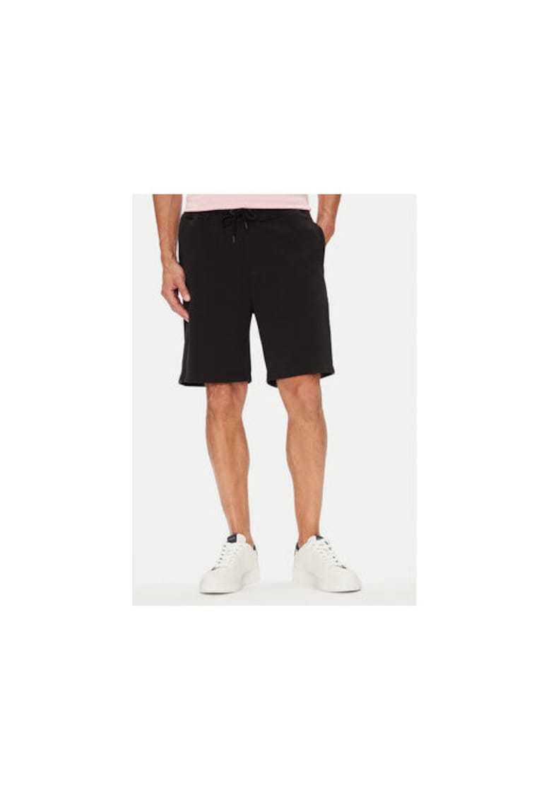Pantaloni sport barbati - bumbac/poliester/elastan - negru -