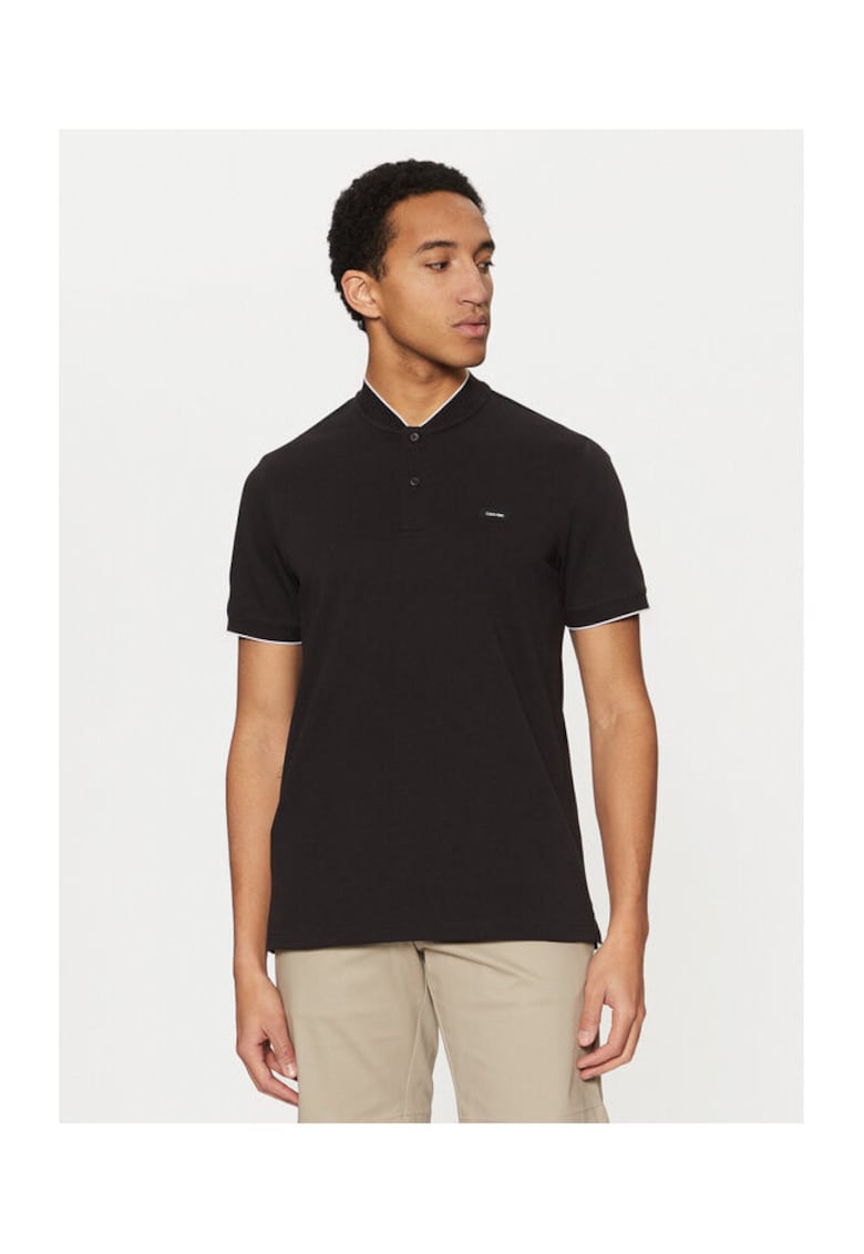 Tricou barbati - negru - 96% bumbac organic - 4% elastan