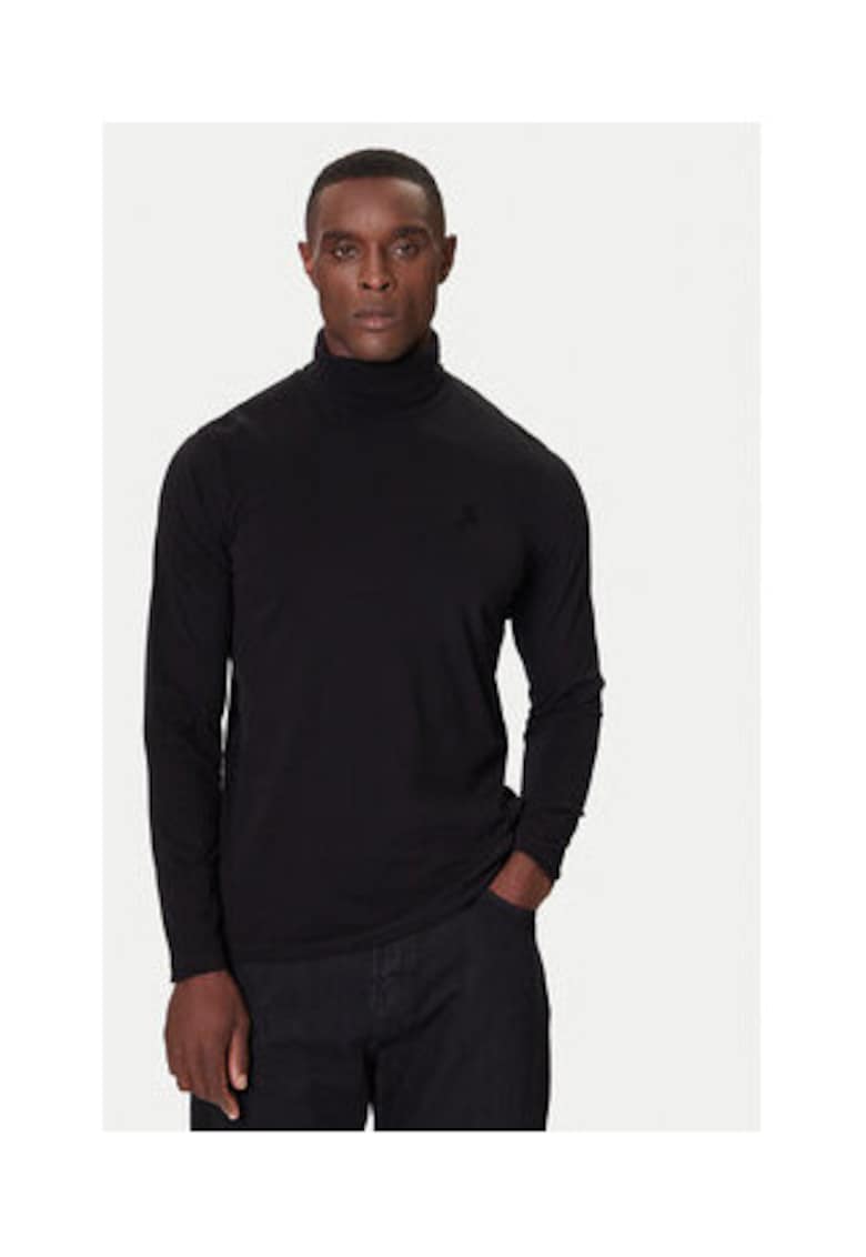 Bluza Polo barbati - negru - 100% bumbac organic -