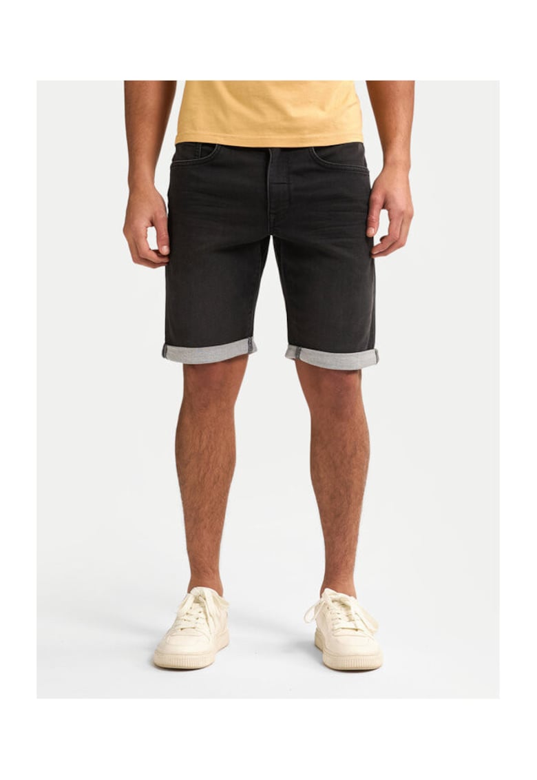 Pantaloni scurti barbati - denim - gri inchis -