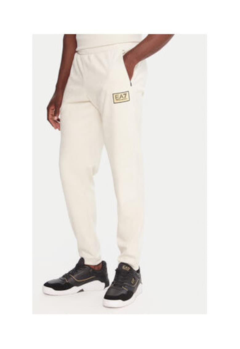 Pantaloni barbati - Emporio Armani - bej - poliester - elastan -