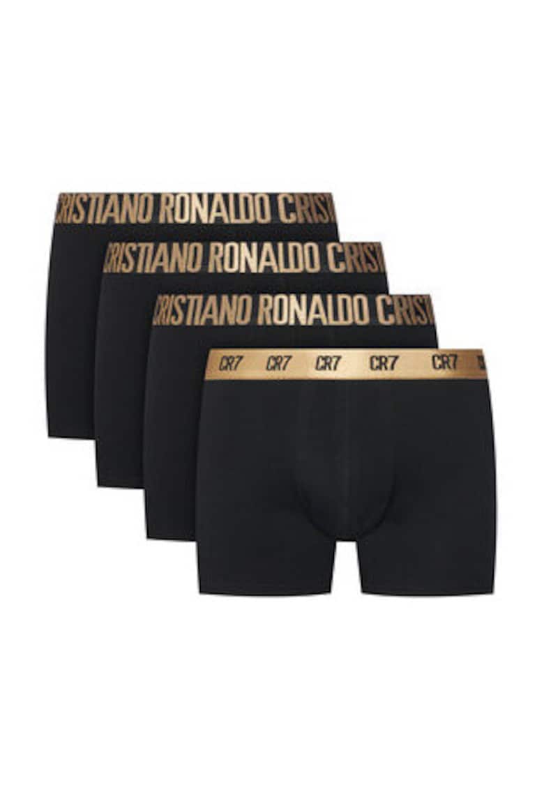 Set boxeri barbati - 4 perechi - negru - bumbac/elastan