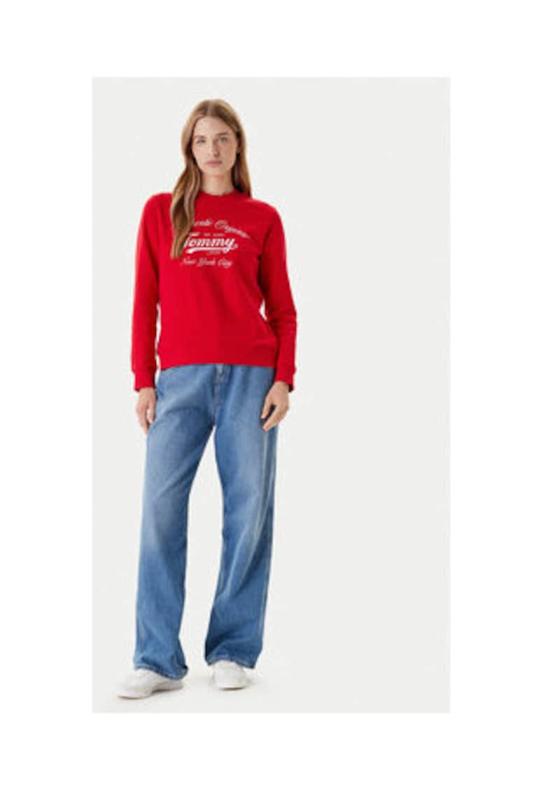 Tommy Jeans Bluza dama - Rosu - bumbac - Rosu