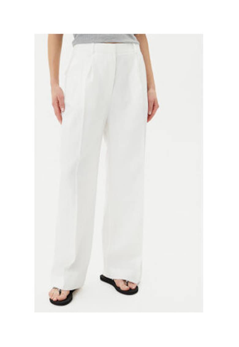 Pantaloni Dama - Alb - poliester - 65874 - Alb