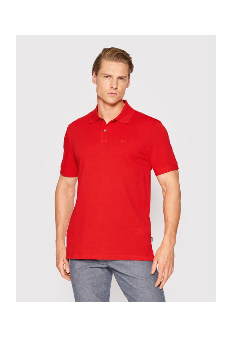 Tricou barbati - rosu - 60% bumbac organic - 40% bumbac -