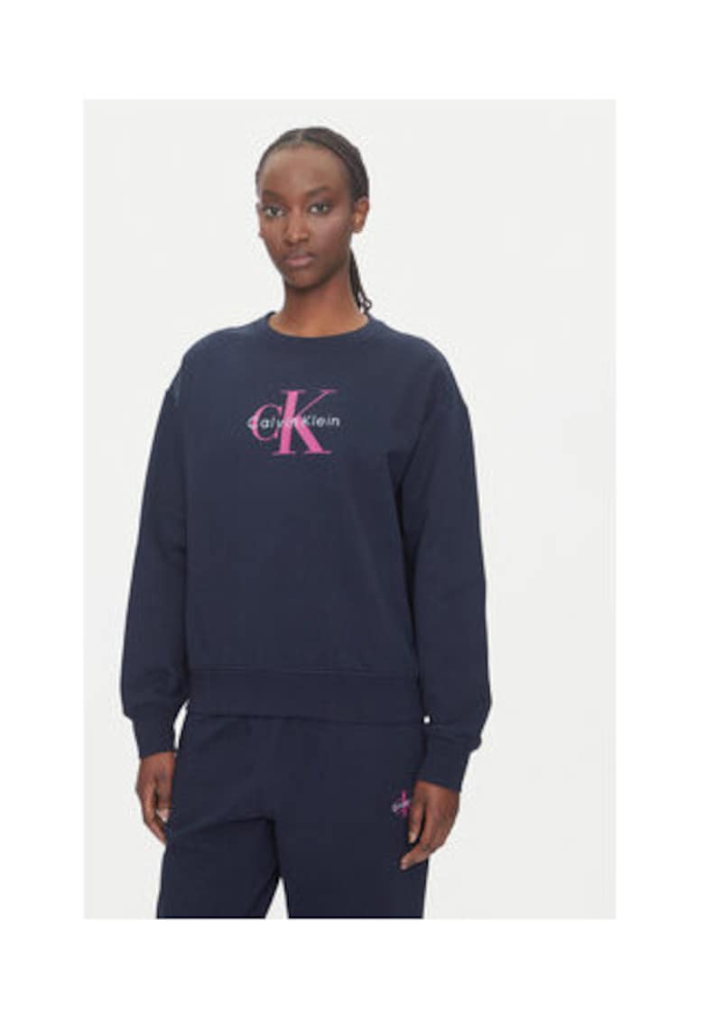 Calvin Klein Jeans Hanorac dama bleumarin - textil