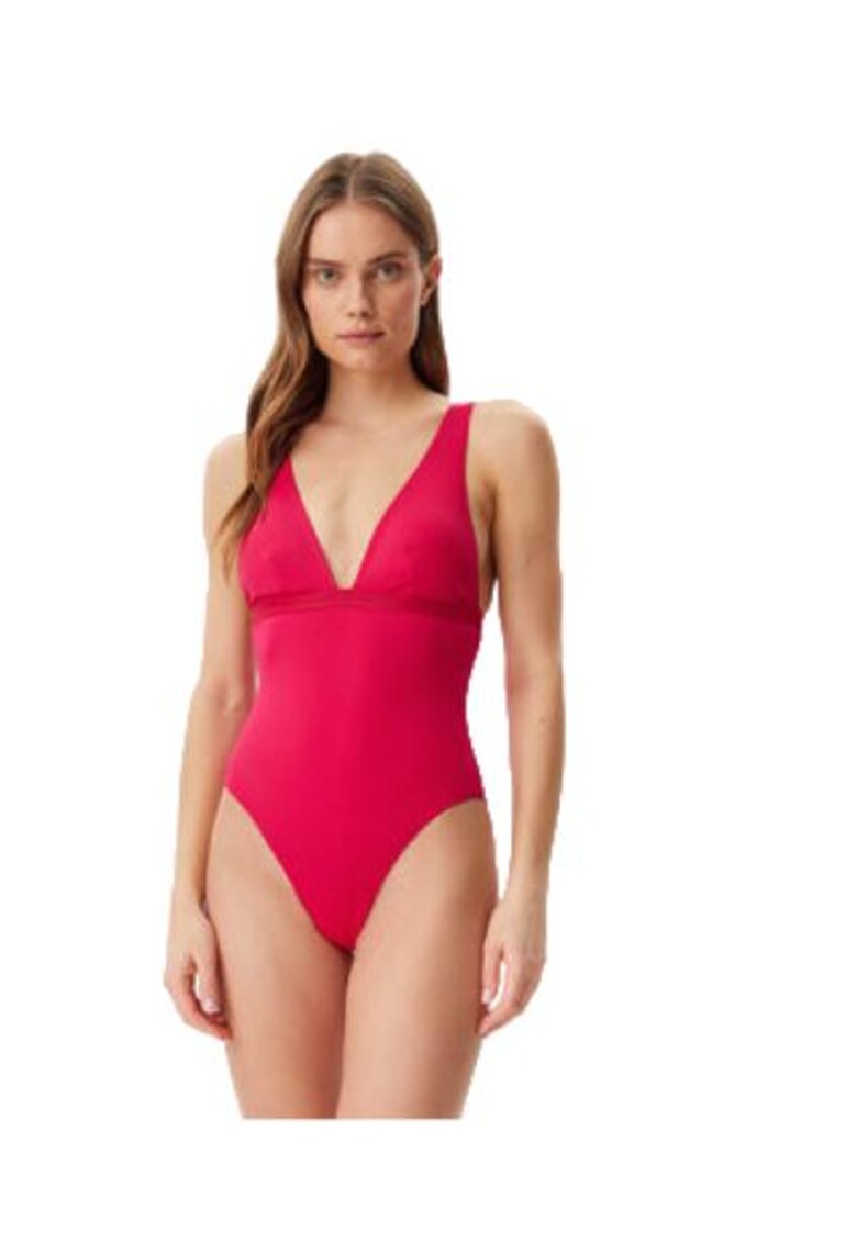 Costum de baie dama - roz - 72% nylon reciclat - 28% elastan -