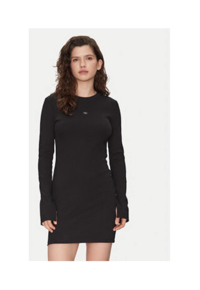 Calvin Klein Jeans Rochie de zi - neagra - bumbac si elastan -