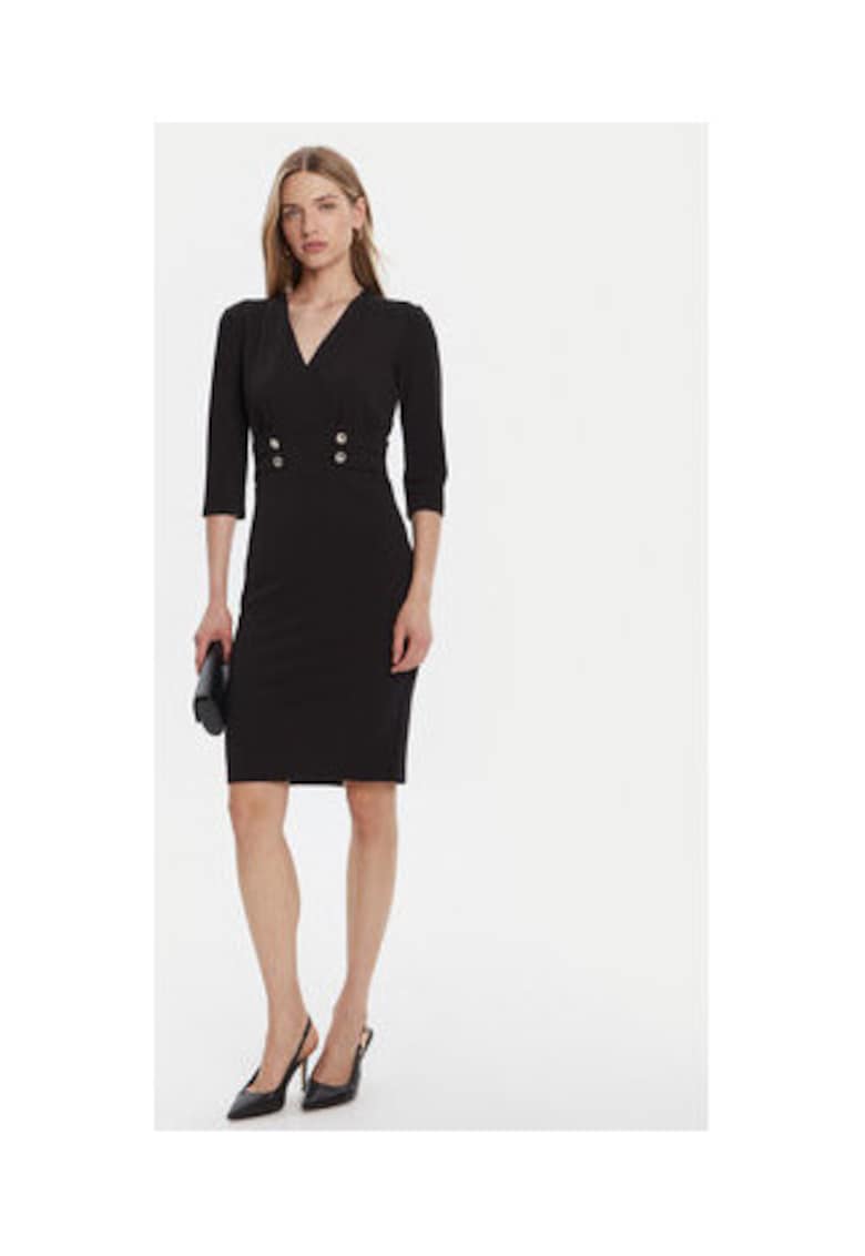 Rinascimento Rochie cocktail Femeie - Negru - 95% poliester - 5% elastan
