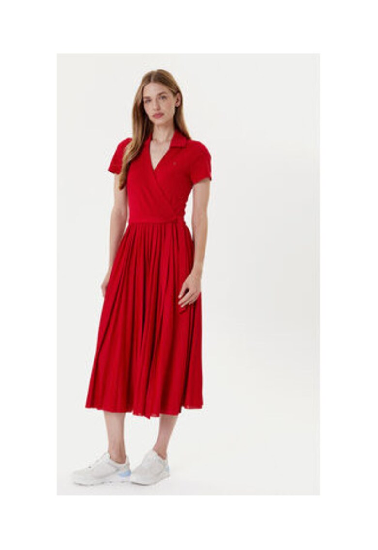 Rochie casual dama - rosu - 100% poliester reciclat -