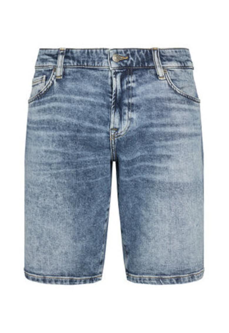 Blugi scurti barbati - bumbac/elastan - albastru -