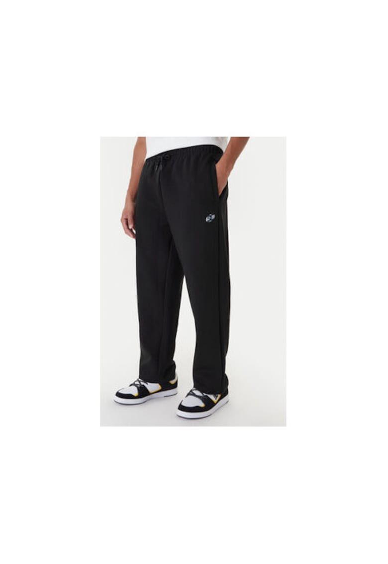 Pantaloni trening Barbati - bumbac/poliester/elastan - negru -