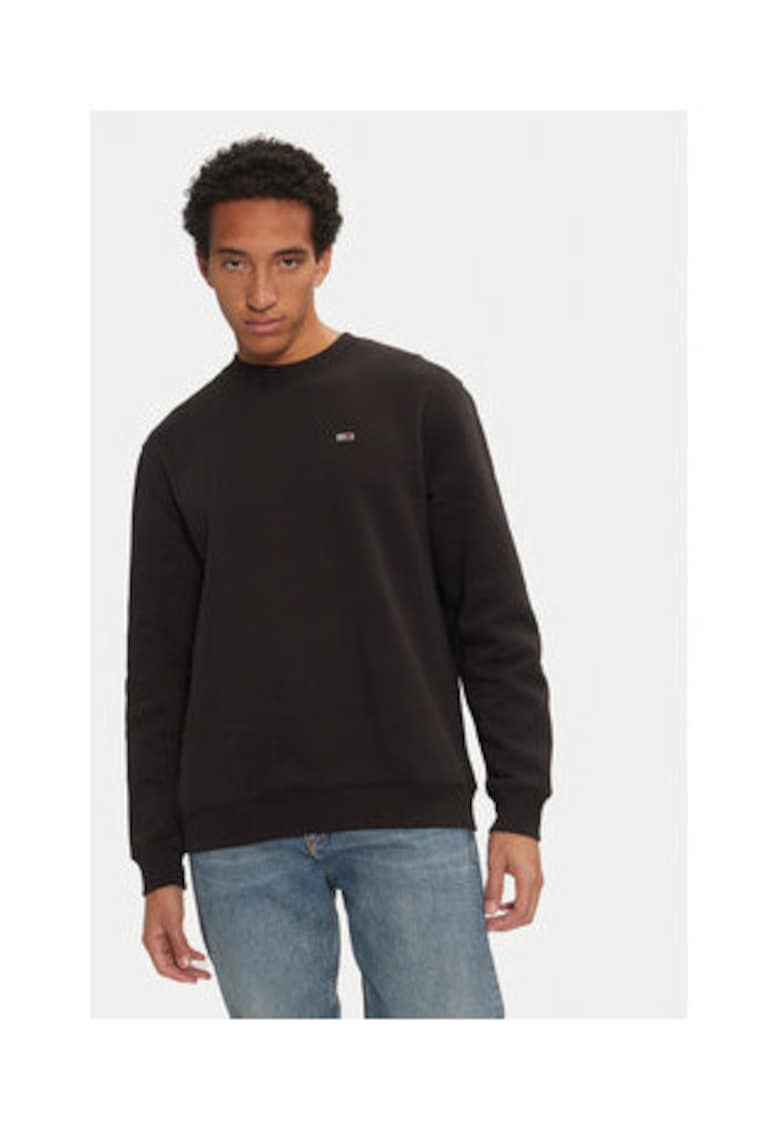 Tommy Jeans Bluza Negru - 80% bumbac - 20% poliester reciclat