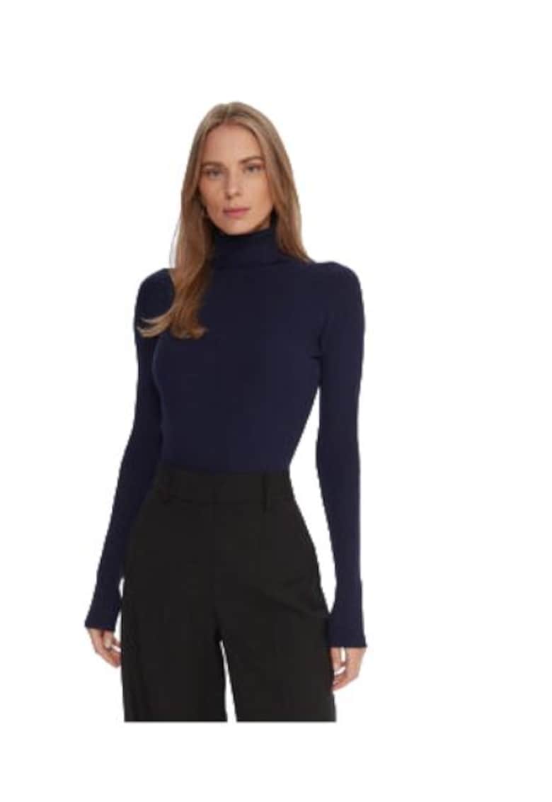 Pulover dama - viscoza/poliamida - bleumarin -