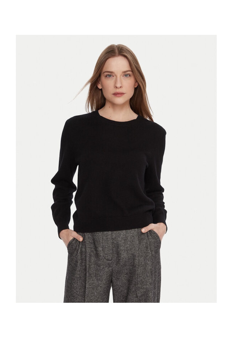 Pulover Dama - Negru - 100% lana - Negru