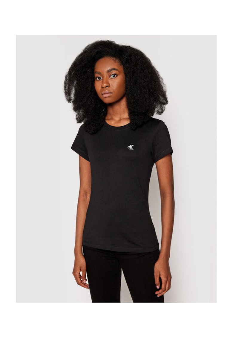 Calvin Klein Jeans Tricou dama - bumbac organic - negru -
