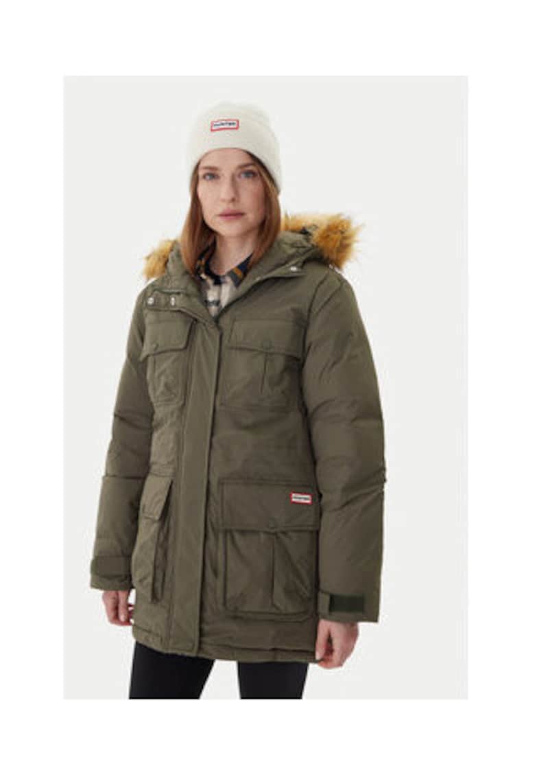 Geaca dama - model parka - nailon - Verde