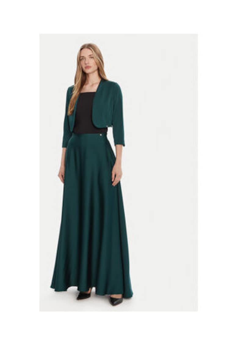 Fusta trapez - verde - 97% poliester - 3% elastan -