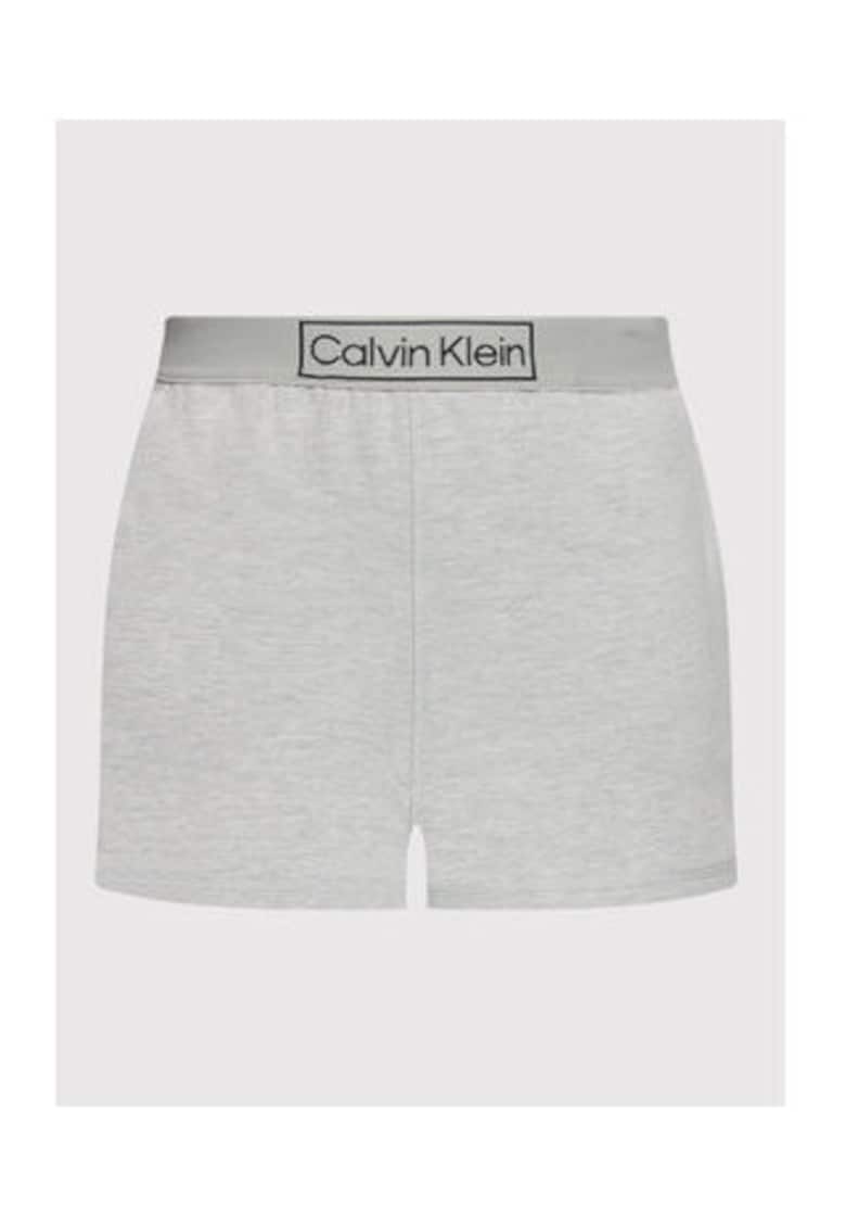 Pantaloni scurti de pijama pentru dama - bumbac/poliester - gri -
