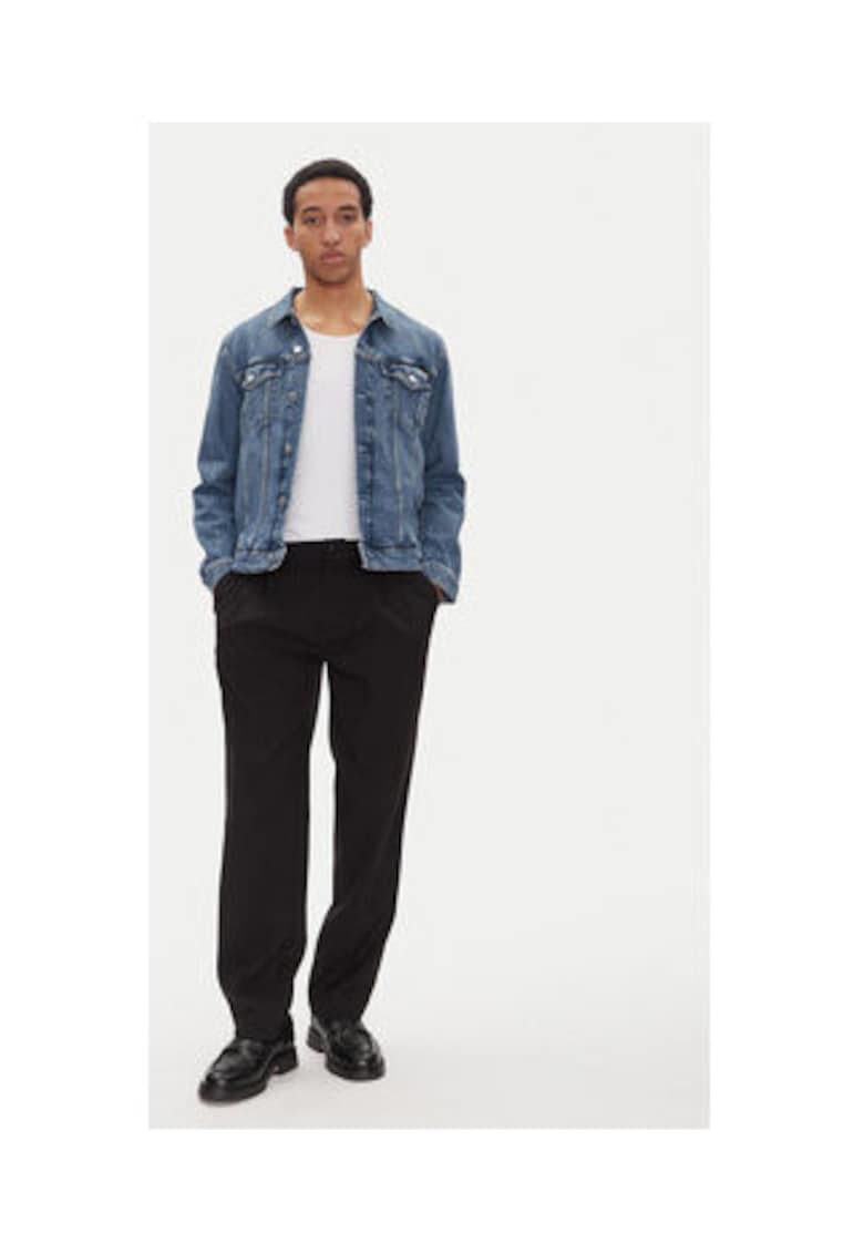 Geaca de blugi barbati - albastru - 79% bumbac - 20% bumbac reciclat - 1% elastan -