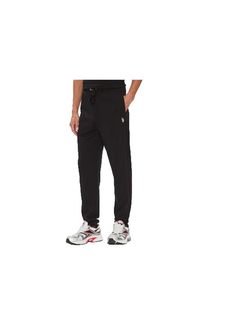 Pantaloni de trening - bumbac/poliester - negru -