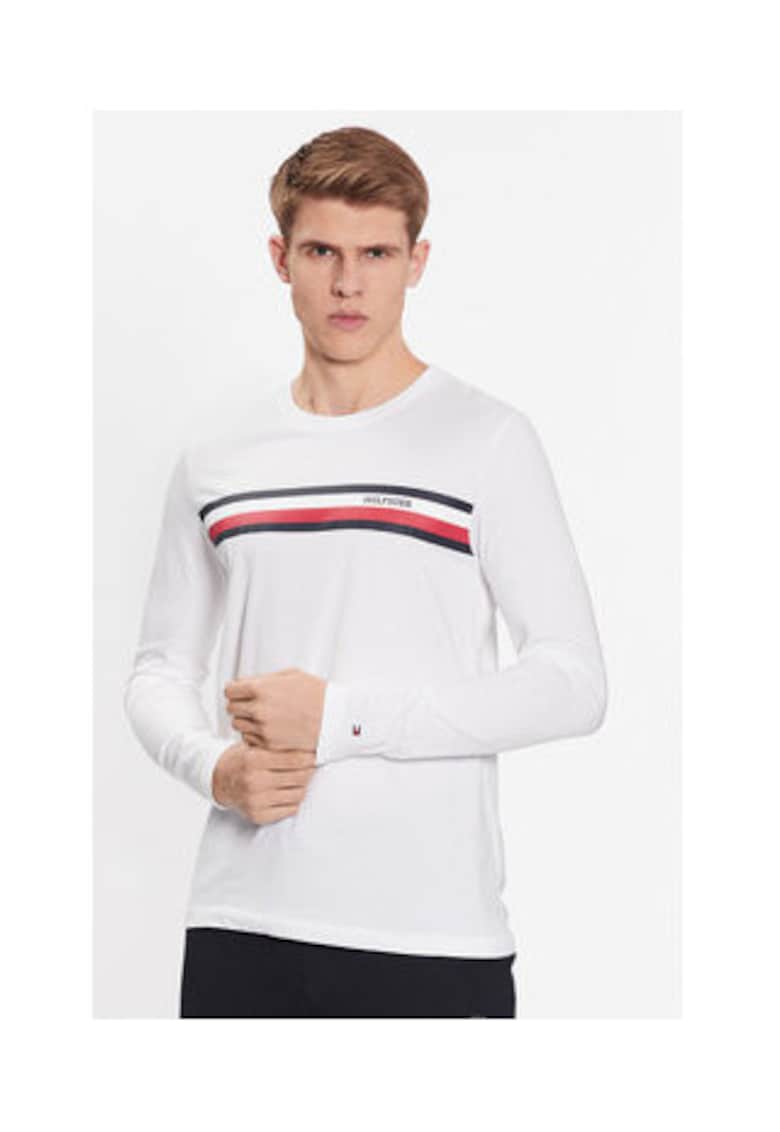 Bluza pentru barbati - bumbac - cu maneca lunga - alb -