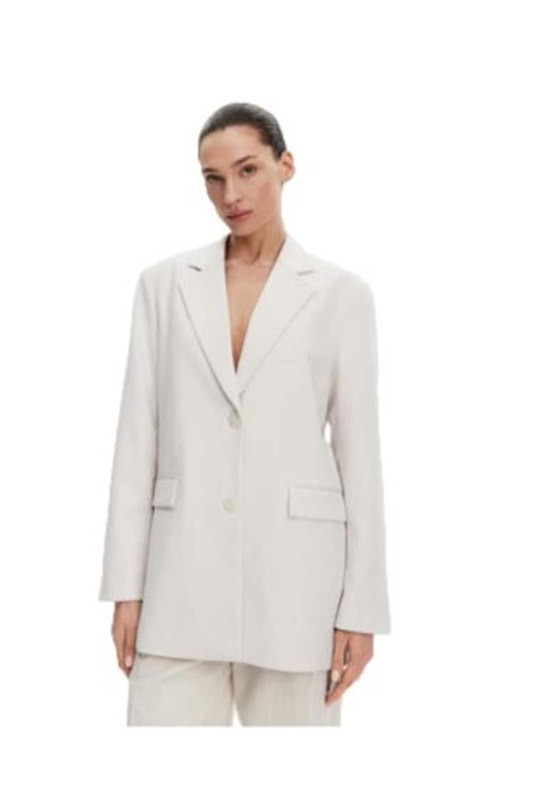 Sacou dama - Ecru - poliester - viscoza -