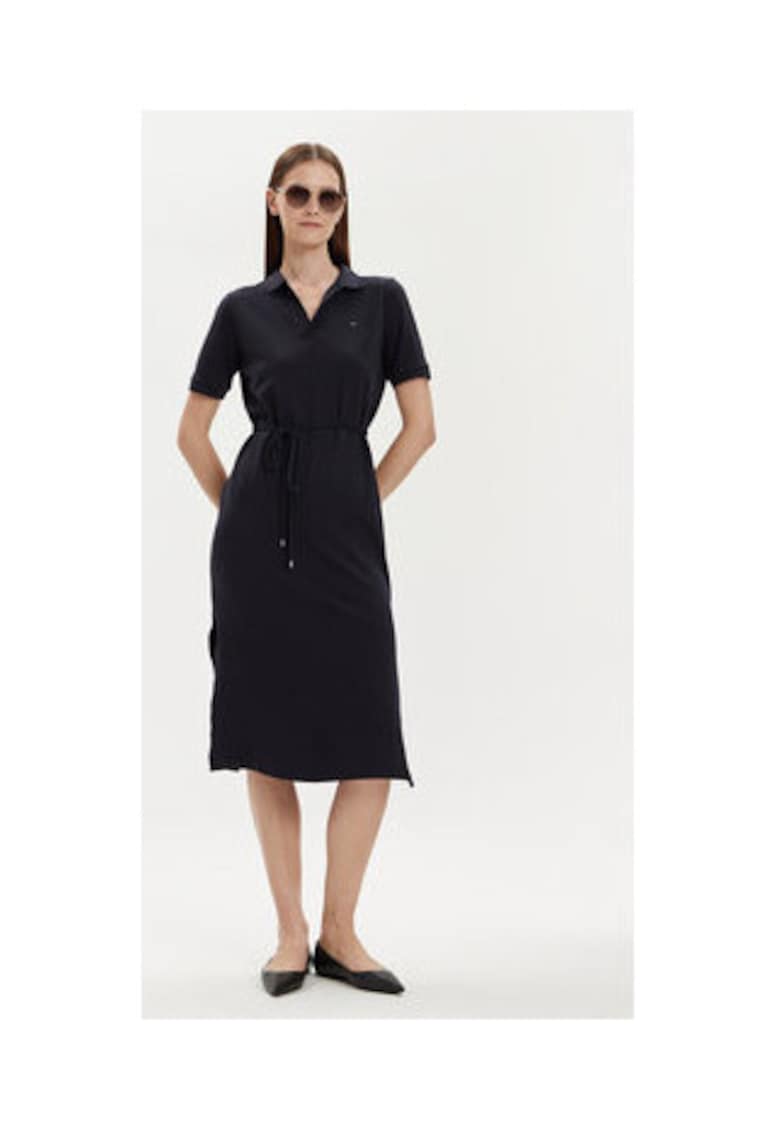 Rochie casual Dama - bleumarin - 65% lyocell - 32% bumbac - 3% elastan -