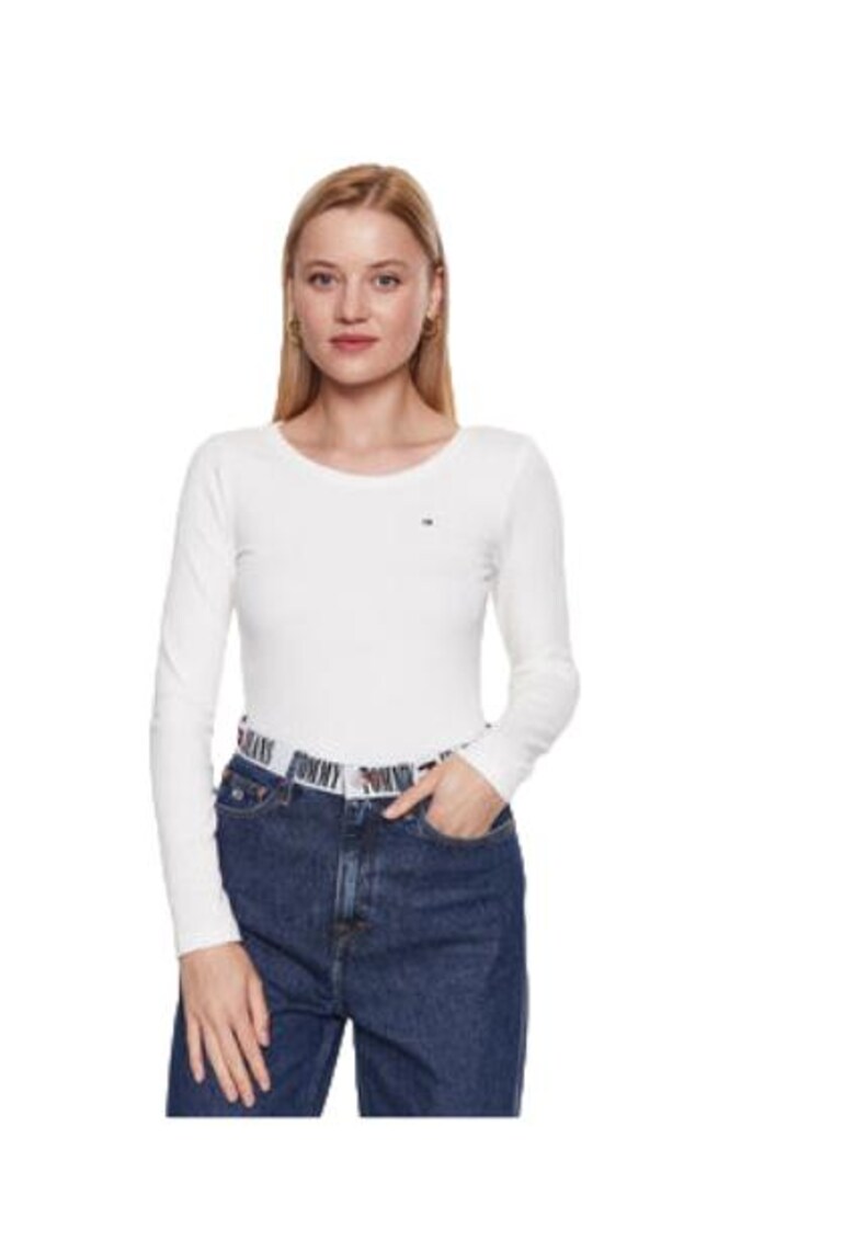 Bluza dama - viscoza/elastan - alb -