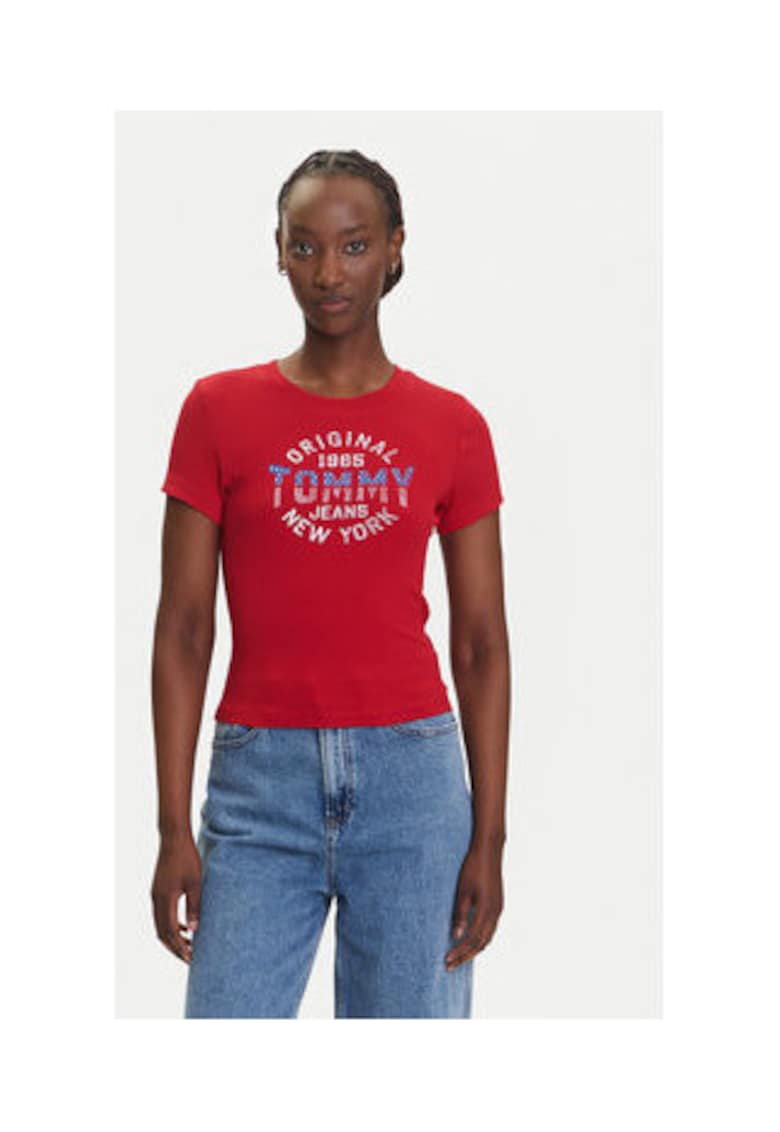 Tricou dama - bumbac -rosu