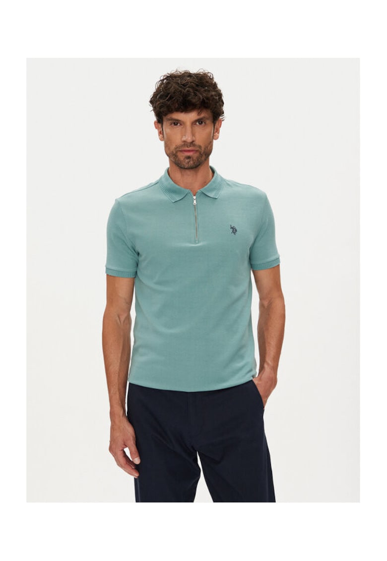 Tricou barbati verde - bumbac