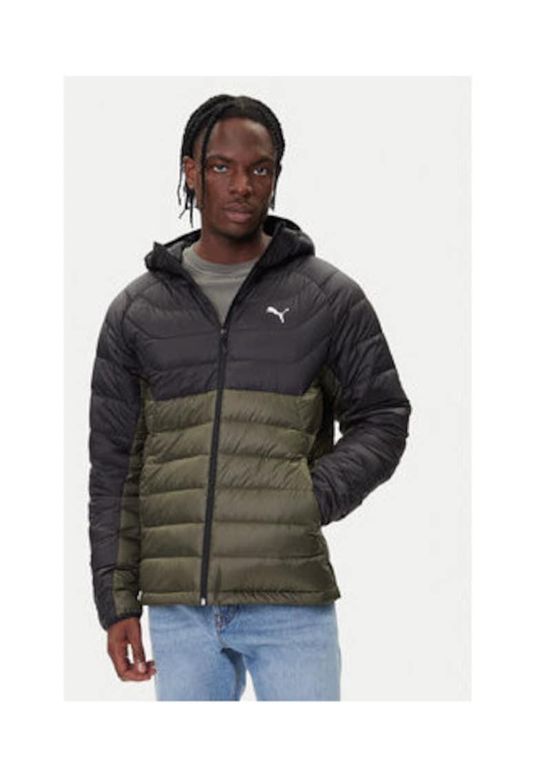 Puma Geaca din puf barbati - kaki - 100% poliester reciclat - negru