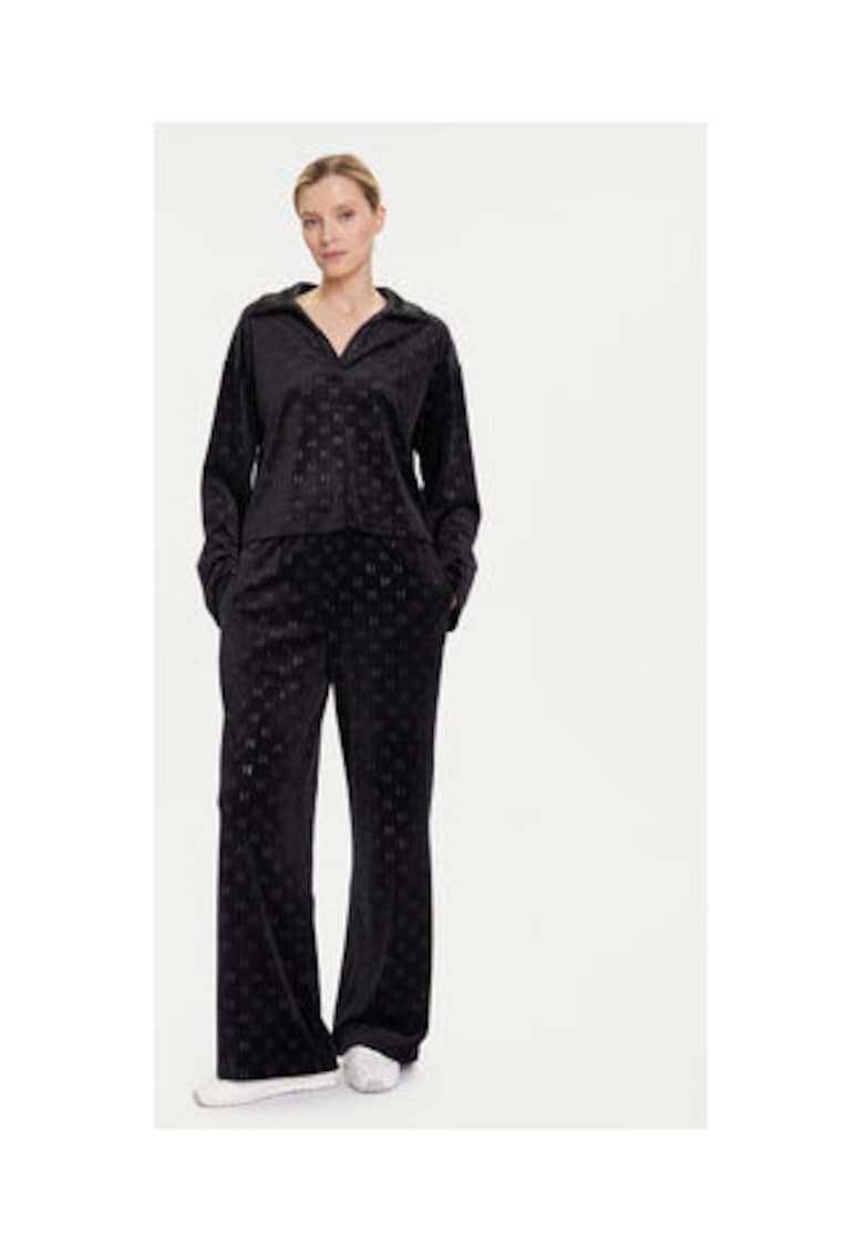 Pantaloni dama - poliester - negru -