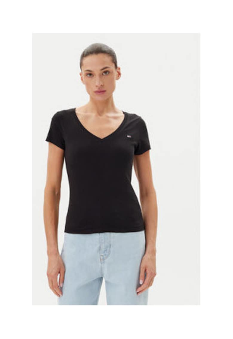 Set 2 tricouri Femei - Negru - Ecru -100% bumbac