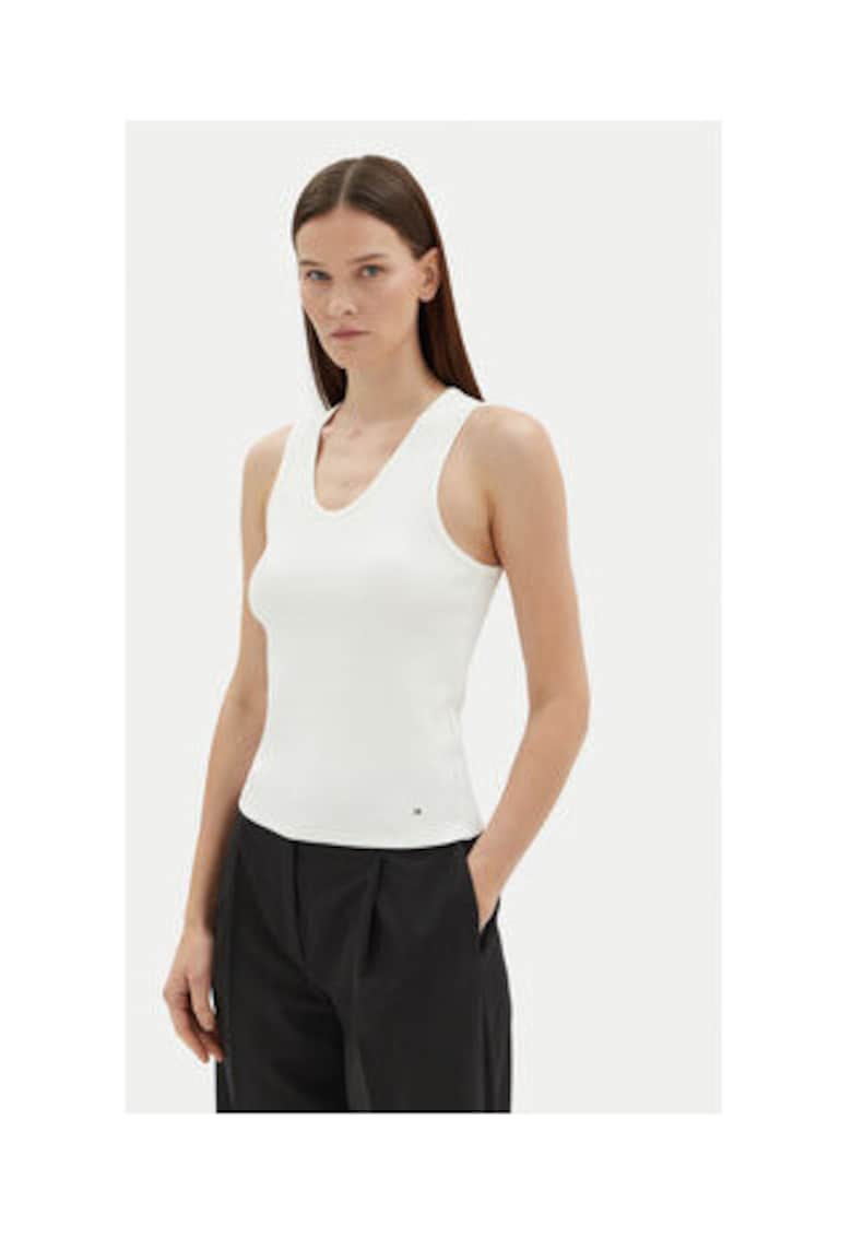Top Dama - Ecru - 96% bumbac - 4% elastan -